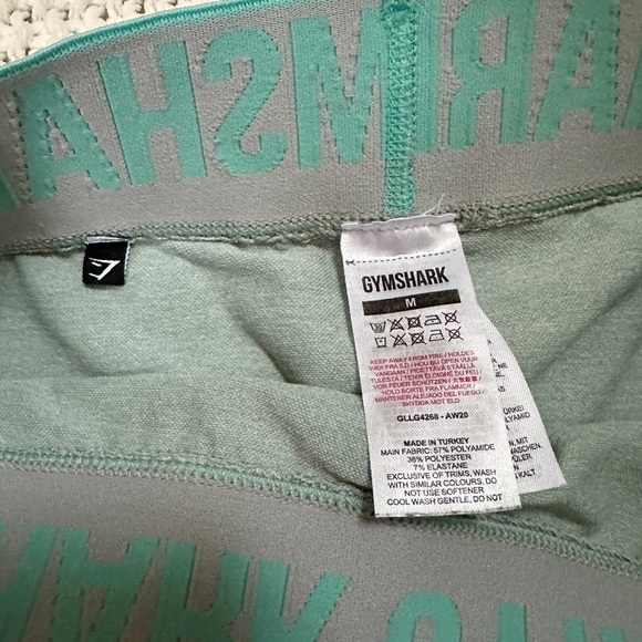 GYMSHARK FLEX FLOW RISE - LEGGINGS - WOMEN'S - SPRING GREEN MARL/JADE GREEN- med - Picture 2 of 5